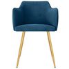vidaXL Chaises &agrave; manger lot de 2 Bleu Velours