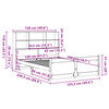 vidaXL Lit biblioth&egrave;que sans matelas 120x200 cm bois de pin massif