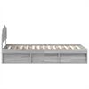 vidaXL Cadre de lit Gris Sonoma 90 x 190 cm Bois de pin massif