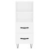 vidaXL Buffet blanc 34,5x34x90 cm bois d'ing&eacute;nierie