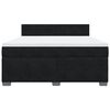 vidaXL Sommier &agrave; lattes de lit avec matelas Noir 180x200 cm Velours