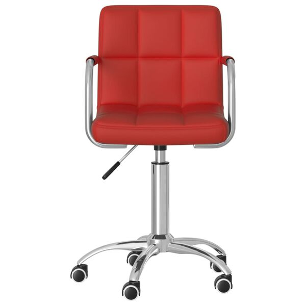 vidaXL Chaises pivotantes &agrave; manger lot de 4 bordeaux similicuir