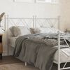 vidaXL T&ecirc;te de lit m&eacute;tal blanc 137 cm