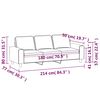 vidaXL Canap&eacute; &agrave; 3 places Rouge bordeaux 180 cm Tissu