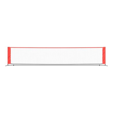 vidaXL Filet de tennis Noir et rouge 500x100x87 cm Polyester