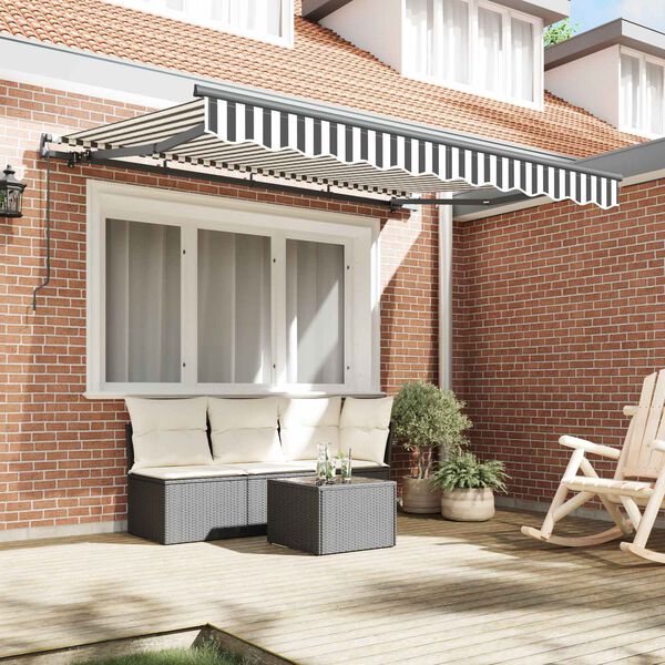 vidaXL Auvent R&eacute;tractable Anthracite 250 x 200 cm tissu
