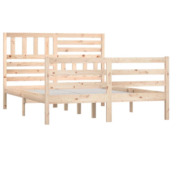 vidaXL Cadre de lit sans matelas bois massif 120x200 cm