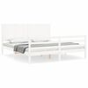 vidaXL Cadre de lit sans matelas blanc bois massif