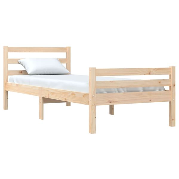vidaXL Cadre de lit sans matelas bois massif 100x200 cm