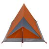 vidaXL Tente de camping 2 personnes gris et orange imperméable