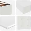 VidaXL Lit ottoman avec matelas blanc 90x190 cm similicuir