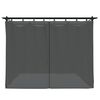 vidaXL Tonnelle avec rideaux anthracite 3x3 m acier