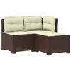 vidaXL Canap&eacute; de jardin 3 places avec coussins look rattan 3 place PP