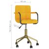 vidaXL Chaises &agrave; manger pivotantes lot de 4 jaune moutarde velours