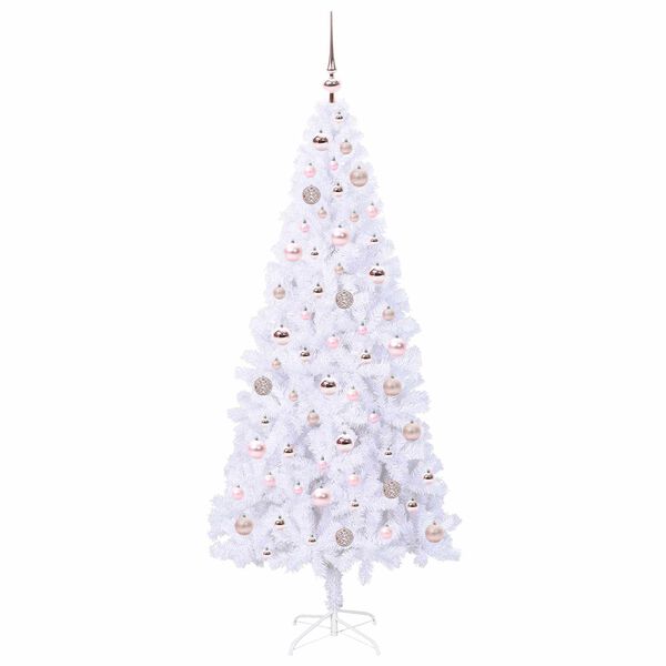vidaXL Sapin de No&euml;l artificiel avec 300 LED Blanc 180 cm PVC et Acier