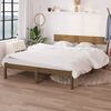 vidaXL Cadre de lit sans matelas marron miel bois massif 120x200 cm