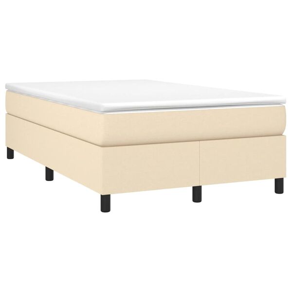 vidaXL Cadre de lit cr&egrave;me 120x200 cm tissu