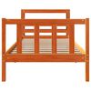 vidaXL Cadre de lit avec t&ecirc;te de lit sans matelas cire marron 90x200cm