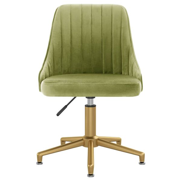 vidaXL Chaises pivotantes &agrave; manger lot de 2 Vert clair Velours