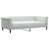vidaXL Lit de jour avec matelas gris clair 90x190 cm velours