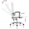 vidaXL Fauteuil de massage inclinable de bureau Blanc Similicuir