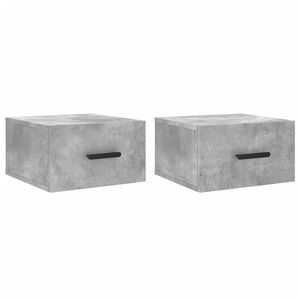 vidaXL Tables de chevet murales 2 pcs gris b&eacute;ton 35x35x20 cm