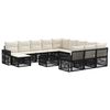vidaXL Ensemble de canap&eacute; de jardin 13 pc Noir et blanc cr&egrave;me