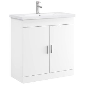 vidaXL Ensemble de mobilier de salle de bain Blanc 81 x 40 x 84,5 cm