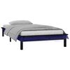 vidaXL Cadre de lit &agrave; LED sans matelas noir 100x200 cm bois massif