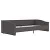vidaXL Lit avec matelas et USB Gris fonc&eacute; Tissu 90x200 cm