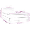 vidaXL Sommier &agrave; lattes de lit avec matelas Marron fonc&eacute; 120x200 cm