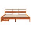 vidaXL Lit biblioth&egrave;que sans matelas cire marron 180x200 cm pin massif