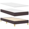 vidaXL Lit à ressort LED avec matelas Marron foncé 100 x 200 cm tissu