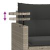 vidaXL Salon de jardin avec coussins 3 pcs gris clair r&eacute;sine tress&eacute;e
