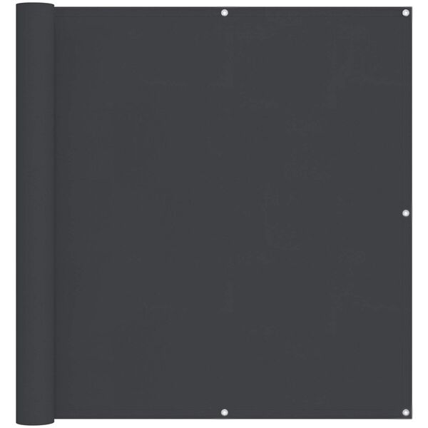 vidaXL &Eacute;cran de balcon Noir 120 x 200 cm Oxford alu enduit de PU