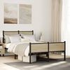 vidaXL Cadre de lit sans matelas ch&ecirc;ne sonoma 120x190 cm