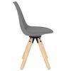 vidaXL Chaises &agrave; manger pivotantes lot de 2 gris PP