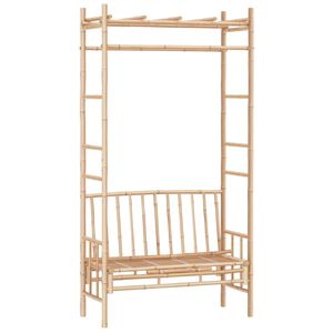 vidaXL Banc de jardin avec pergola 116 cm Bambou