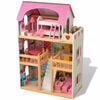 vidaXL Maison de poup&eacute;es &agrave; trois &eacute;tages Bois 60 x 30 x 90 cm