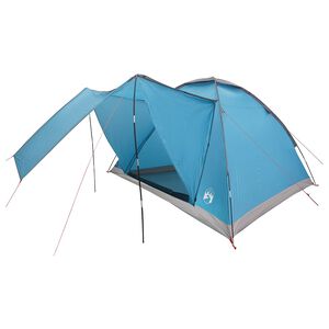 vidaXL Tente de camping avec toit Bleu 4 personnes Polyester et Acier