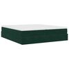 VidaXL Cadre de lit ottoman avec matelas vert fonc&eacute; 180x200cm velours
