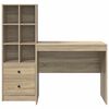 vidaXL Bureau avec tiroir 2 pcs Chêne Sonoma