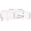 vidaXL Table basse gris clair 80x50x40 cm bois de manguier massif