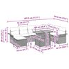 vidaXL Ensemble de canap&eacute; de jardin 9 pcs Noir Poly rotin