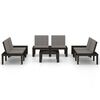 vidaXL Salon de jardin 6 pcs avec coussins Plastique Gris