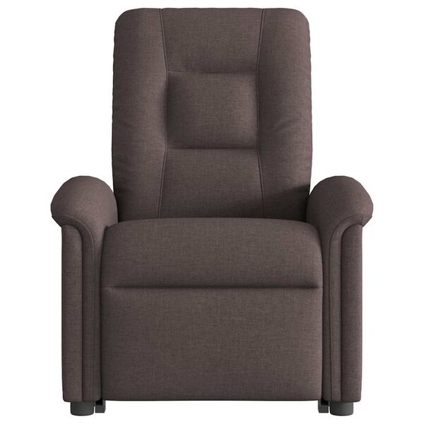 vidaXL Fauteuil inclinable marron fonc&eacute; tissu