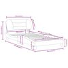 vidaXL Cadre de lit avec LED sans matelas Hvar blanc 100x203 cm