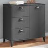 vidaXL Buffet VIKEN gris anthracite 80x40x80 cm bois d'ing&eacute;nierie