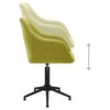 vidaXL Chaises pivotantes &agrave; manger lot de 2 vert tissu