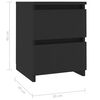 vidaXL Table de chevet Noir 30x30x40 cm Bois d'ing&eacute;nierie